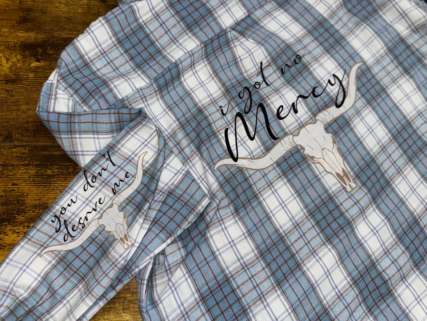 No Mercy Upcycled Flannel; XL