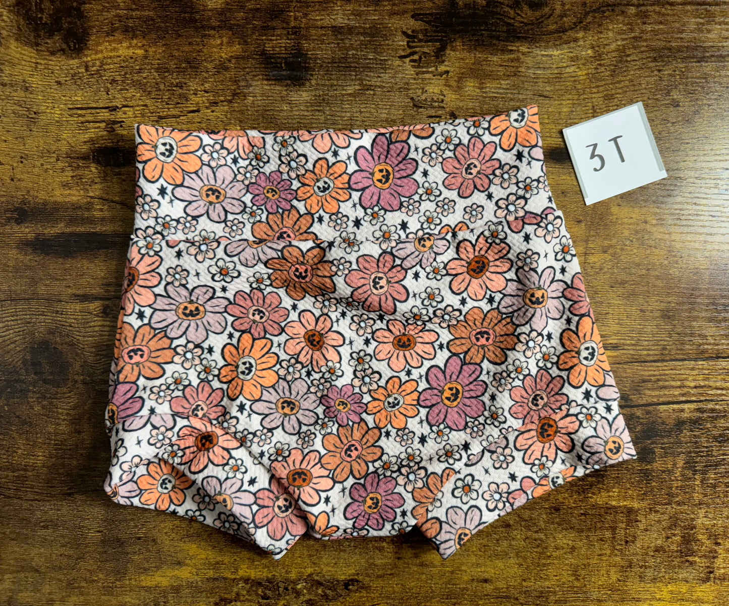 Floral Punkin Bummies; 3T
