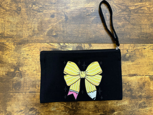 Pencil Bow Canvas Pouch