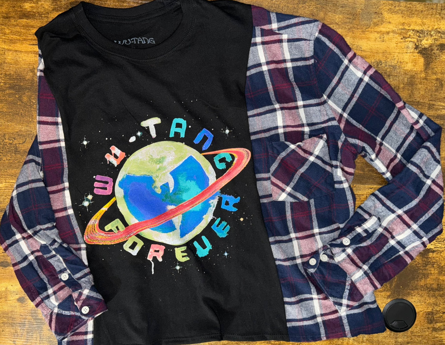WuTang Upcycled Flannel - Crop Top; S