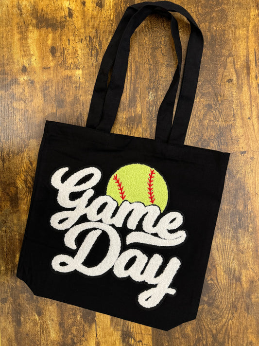 Game Day Chenille Canvas Bag