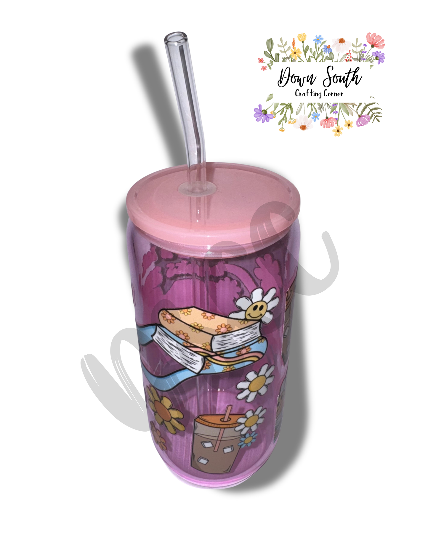 Read Books - Drink Coffee; Glass Can Tumbler