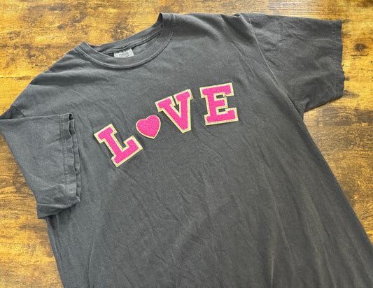 Love - Chenille Patch; L