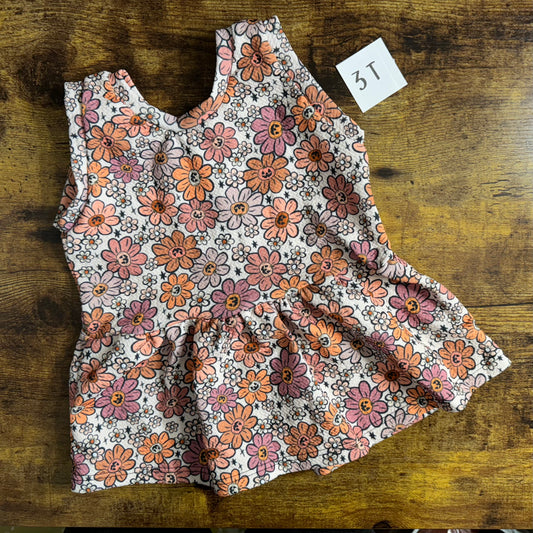 Floral Punkin Peplum; 3T