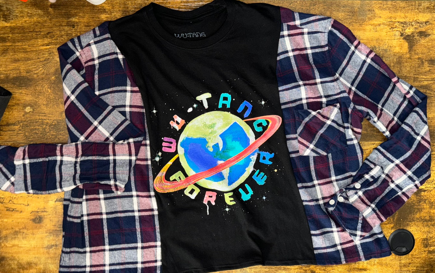 WuTang Upcycled Flannel - Crop Top; S