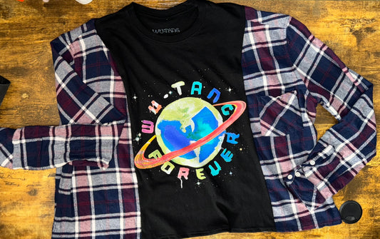 WuTang Upcycled Flannel - Crop Top; S