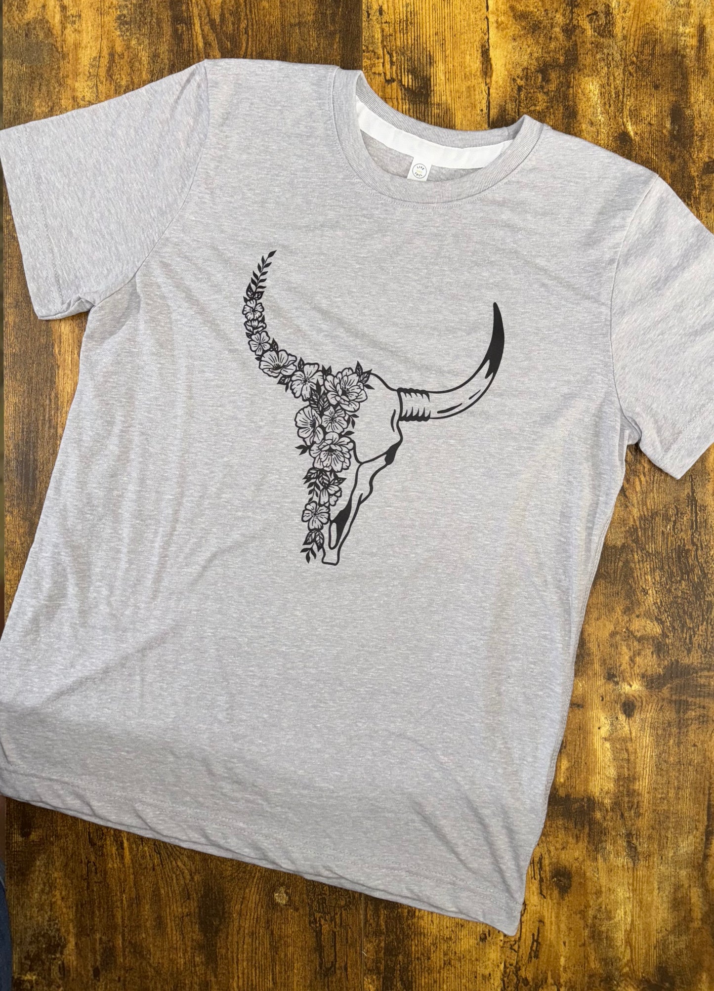 Floral Steer; Youth XL