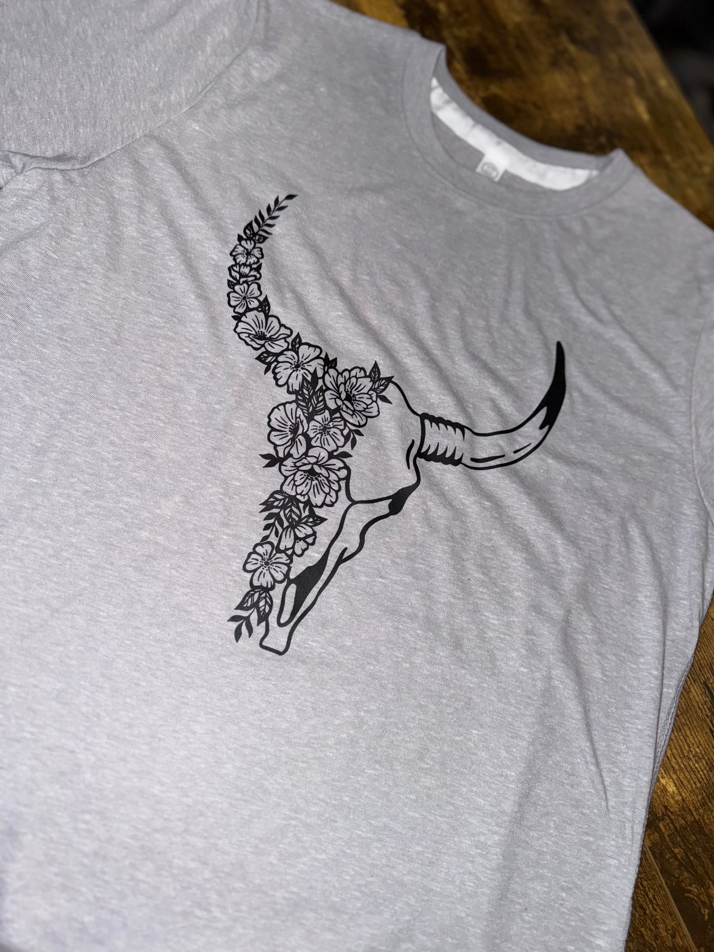Floral Steer; Youth XL