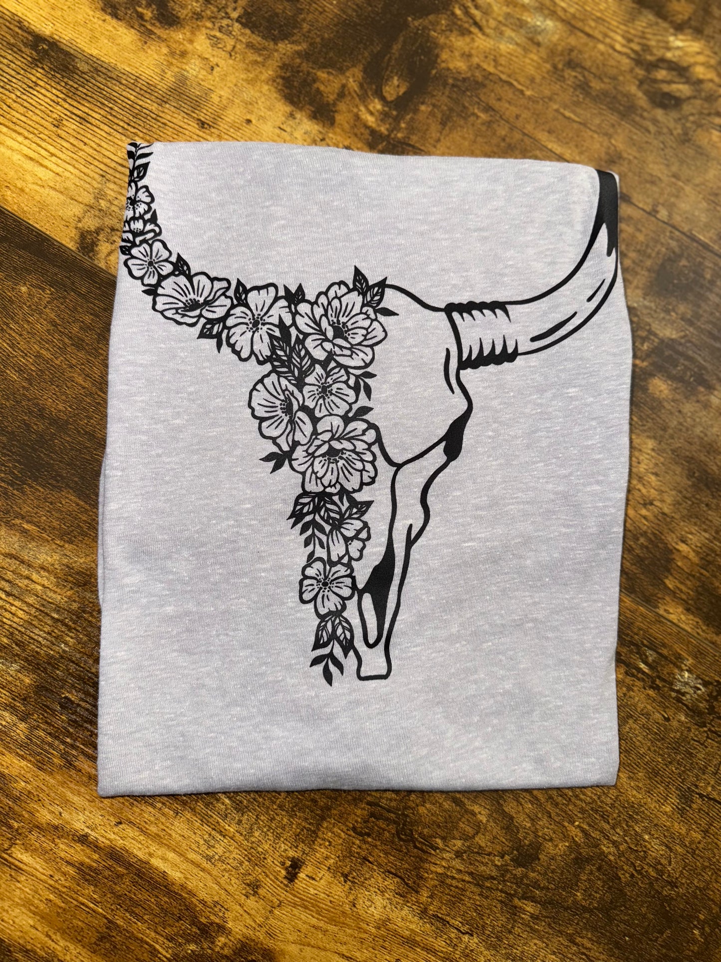 Floral Steer; Youth XL